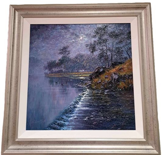 By the Light of the Silvery Moon Grasmere - Original 24 x 24