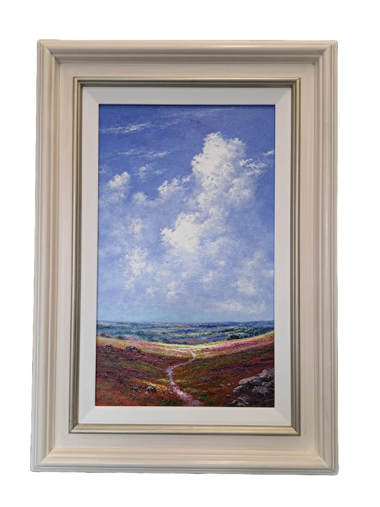 Heathland Heather below a Yorkshire Sky Crimsworth Dean - Original 20 x 12