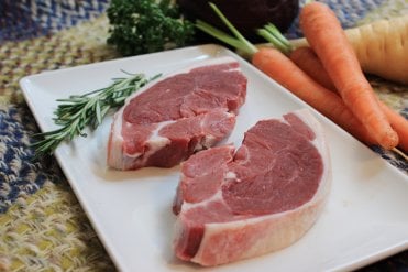 Grass Fed Lamb Leg Steaks (approx 500g)