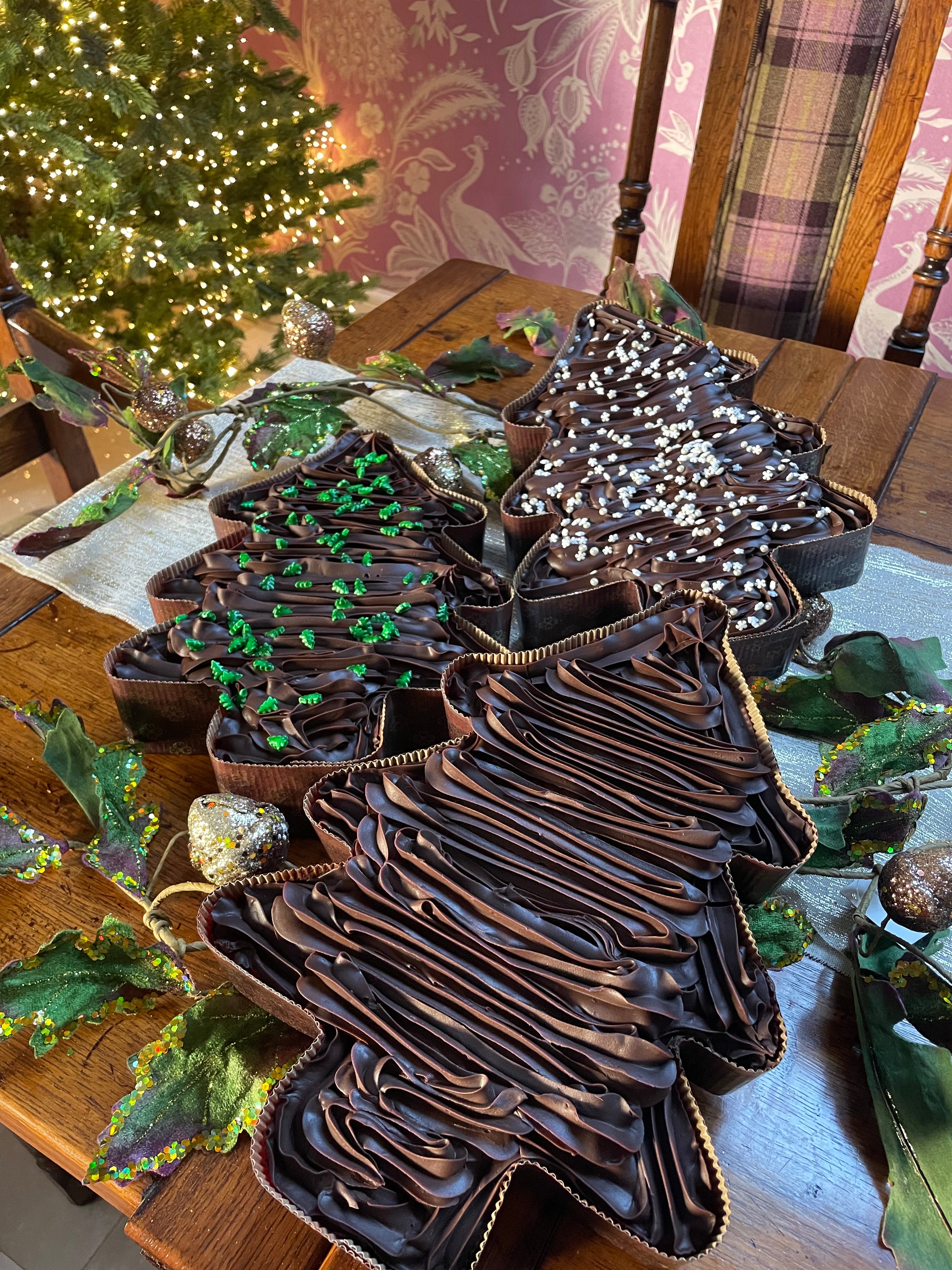 Christmas Tree Chocolate Sponge