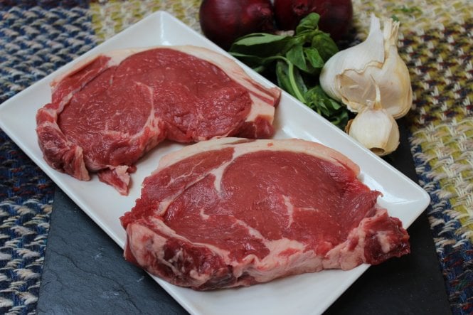 Extra Mature Grass Fed Rib Eye Steak £29.99kg